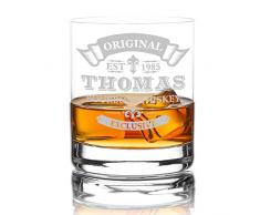 polar-effekt Whiskyglas Personalisiert 320 ml Trink-Glas für Whiskey, Rum und Scotch - Geschenk-Idee für Männer - Motiv-Gravur Original-Exclusive