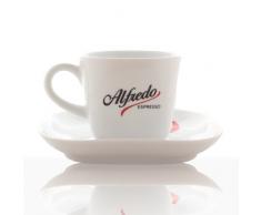 Alfredo Design Kaffee/ Cappuccino-Tasse mit Untertasse 6 Stk., weiß