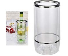 Smartweb Flaschenkühler Weinkühler Sekt Wein Kühler doppelwandig Höhe 23cm