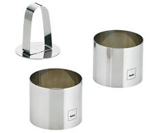 kela Dessertringe-Set Decore 3-teilig 6cm aus Edelstahl, Silber, 6 x 6 x 5 cm