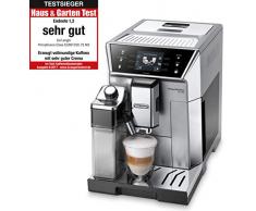 DeLonghi PrimaDonna Class ECAM 556.75.MS Kaffeevollautomat mit Milchsystem, Cappuccino und Espresso auf Knopfdruck, 3,5 Zoll TFT Farbdisplay und App-Steuerung, silber