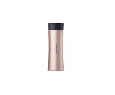 LOCK & LOCK Thermobecher to go - DIAMOND TUMBLER - Isolierflasche Edelstahl auslaufsicher - Thermo Isolierbecher Kaffee, Tee & Kaltes 400ml, gold-pink