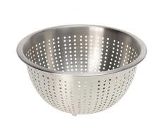 Küchensieb Edelstahl Sieb Dampfeinsatz Seiher Salat-Sieb Durchschlag Abtropfsieb Durchmesser 21 cm Höhe 10,5 cm
