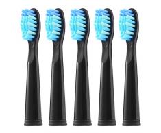 Schalltechnologie USB Aufladung 30 Tage Akkulaufzeit 5 Modus 2 Minuten Timer DuPont Qualitätsfasern 40,000 Bürstenkopfbewegungen IPX7 Gehäuse Schall Reise Elektrischer Zahnbürstenkopf Schallzahnbürste