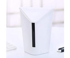 Homclo Tischabfalleimer mit Schiebdecke Tischmülleimer mit schwingdeckel Mülleimer Schreibtisch Papier tischabfallbehälter Kunststoff tischabfallsammler tischmüllbehälter