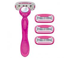 Amazon-Marke: Solimo Damen 5-Klingen-Rasierer mit 4 Nachfüllern