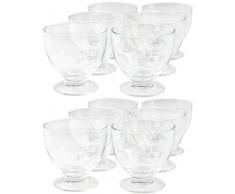 Wamat 12-Set Eisbecher Dessertschalen Eisschalen Eisschale Eisgläser EIS Glas 425 ml