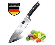 SHAN ZU Kochmesser Küchenmesser Profi Messer 20cm Allzweckmesser Deutscher Edelstahl Extra Scharfe Messerklinge mit ergonomischer Griff Exquisiter Geschenkverpackung