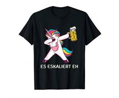 Es eskaliert eh Dabbing Einhorn mit Bier Unicorn & Bierkrug T-Shirt