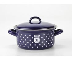 16 cm Kasserolle Dirndl in Pünktchenblau mit Deckel