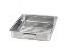 IKEA KONCIS -Bräter mit Grillrost aus Edelstahl - 40x32 cm