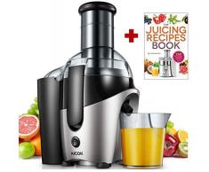 Entsafter, Aicok 2019 Qualitätssteigerung Zentrifugaler Entsafter mit 75mm Große Einfüllöffnung, Einfach zu Verwenden und zu Reinigen, BPA-frei Juice Extractor, Überladungsschutz