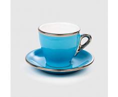Cappuccino Tasse Blau Terra Keramik