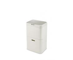 Joseph Joseph IntelligentWaste Totem 48 - Abfallbehälter mit separater Recycling-Einheit, 48 Liter - steinfarbig
