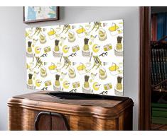 banjado Herdabdeckplatte aus Glas | Herdabdeckung einteilig 60x52cm | Spritzschutz für Ceranfeld oder Induktionsherd | Schneidebrett perfekt für die Küche mit Motiv Bon Appetit