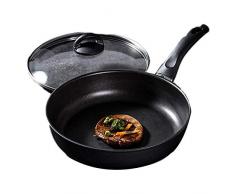 Suzanne Effizient Kochen Anti-Rutsch-Fest Pot Küche Covered Antihaft-Bratpfanne, Universal Gas und Strom, Multi-Funktions-Pan pfannenset RVTYR (Color : Black, Size : 47x28x7cm)