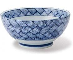 WJMSS Japanische Blaue und weiße Porzellanschüssel Home Keramikschale Reis/Salat/Suppe, 6,5/7,5 Zoll (Farbe: 7,5 Zoll)