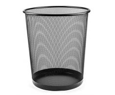 Sinoba Papierkorb Mülleimer Abfalleimer Papiereimer Draht Höhe 34 cm 18 L (Schwarz)
