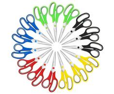 Verones Schere, 20,3 cm, weiche Komfortgriffe und scharfe Klingen aus Edelstahl, perfekt für Mehrzweckscheren für Büro, Zuhause, Schule, Kunst Nähen, 15 Stück