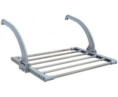 EYEPOWER Heizkörper Wäsche-Trockner 47 x 32 cm Balkon Wand-Trockner Edelstahl