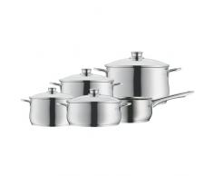 WMF Diadem Plus Topfset 5-teilig, Cromargan Edelstahl poliert, Töpfe mit Glasdeckel, Induktionstöpfe, Topf Induktion, unbeschichtet