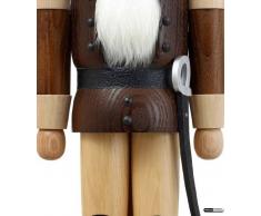 Nussknacker Figur Husar braun-natur von DREGENO SEIFFEN 37 cm – Original erzgebirgische Handarbeit, stimmungsvolle Weihnachts-Dekoration