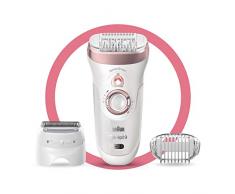 Braun Silk-épil 9 9-720 – Epilierer für Frauen für eine langanhaltende Haarentfernung, weiß/roségold