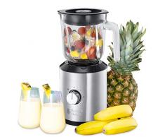 Russell Hobbs Mini-Glas-Standmixer Compact, platzsparendes Design, 23450U/min, Impuls-/Ice-Crush-Funktion, 0,8l Glasbehälter, Edelstahlmesser, Mixer, elektrischer Zerkleinerer, Smoothie-Maker 25290-56