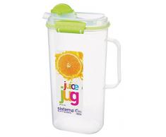 Sistema Saftkanne, mit Clips und Siegelverschluss, 2 l, Polypropylen, Hellgrün/Aquamarin/Violett/Weiß