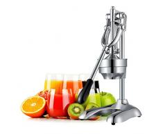 OZAVO Saftpresse manuell, Hebel Zitronenpresse, Zitruspresse, rostfrei Orangen-Limettenpresse Squeezer aus Edelstahl, Profi Juicer Entsafter, Ohne Strom