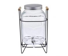 Fenteer Getränkespender Zapfhahnflasche Saftkanne Saftspender Groß Wasserglas mit Zapfhahn für Zuhause, Bar, Restaurant - 8000ML