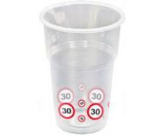 Folat Traffic Schild Geburtstag Party Becher (Pack von 10) – 30. Geburtstag