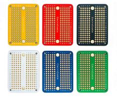 ElectroCookie Mini PCB Prototype vorstand solderable brotschneidebrett für arduino und DIY elektronische projekte, vergoldet (6-Pack, Multicolor)