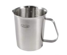 Messbecher, [verbessert, 3 Messskalen, einschließlich Cup Skala, ML Skala, Ounce Skala], Newness Edelstahl-Messbecher Milchkännchen mit Markierung mit Griff, Milk Pitcher 0,5 Liter (16 Ounce, 2 Tasse)