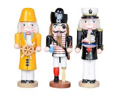 Nussknacker-Ornament, Holz, Soldat Puppe, dekorativer Anhänger, Nussknacker, Figuren Funkelnde Puppen, Spielzeug für Weihnachtsbaum-Ornamente Geburtstag, Party-Dekoration Nussknacker-Set