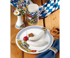 Seltmann Weiden 001.449446 Compact Bayern Speiseteller Rund, Blau/Weiß/Gelb/Rot