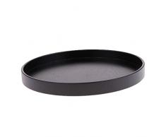 D DOLITY Runde Holz Tray Tablett Dekoplatte Dekotablett Holztablett Szene Halter - 30x2cm