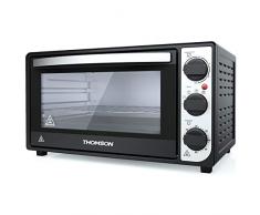 THOMSON Mini Backofen mit Umluft & Grill - kleiner Elektro Backofen (38 Liter), elektrischer Miniofen & Grillofen bis 230 °C, moderner Kleinbackofen mit Timer & Stoppfunktion