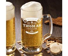 polar-effekt Bierkrug Personalisiert mit Gravur eines Namens und Jahreszahl – Bierseidel Geschenk-Idee zum Geburtstag - Motiv Original-Exklusive 0,5l