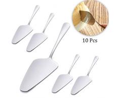 Schneespitze 10 Stück Kuchenheber,Profi Tortenmesser Schwerer Edelstahl Tortenheber Edelstahl Poliert Kuchenmesser für KüChen, Restaurants, Partys