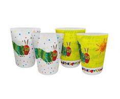 Raupe Nimmersatt 13495 grün Mehrwegbecher, Trinkbecher, Plastikbecher, Becherset, PP