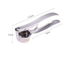 GYMAA 4 In 1 Edelstahl Ingwer Knoblauchpresse Walnussschuppen Entfernen Sie die tragbare Küchenmühle Kitchen Squeeze Tool
