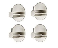 Fitsund Selbstklebend Handtuchhaken Edelstahl Haken Ohne Bohren Bademantelhaken Wandhaken für Bad Toilette Küche Büro 4 Stück