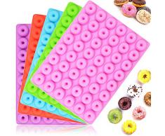SIMUER Donutform, 5pcs 48er Mini Donut-Form aus Silikon Backform DIY Backen Donut Form Kuchen Fondantform Kuchenform Küche Werkzeug