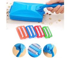 Teppichbürste Handkehrer Handheld Doppel Rollerbürstenköpfe Teppichkehrer Krümelbürste Bodenkehrer Rollbürste Fusselroller