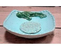 Knoblauch- Reibe, Ingwer, Muskat ReibeFroschhellblau