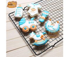 Anokay 6tlg. Fondant Ausstecher Ausstechformen Baby Set aus Edelstahl für Tortendeko Backen Zubehör