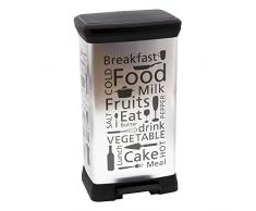 CURVER Abfalleimer, Plastik, Silber, 39 x 29 x 72