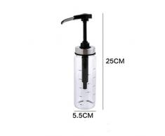 Kakymjxnj Haushaltsglas Spezial Edelstahl Drücker Mund versiegelt Glas 300/500 ml Honigflasche, 300 ml