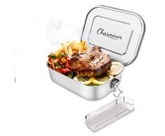 Charminer Brotdose aus Edelstahl,Bento Box,Metall Dichte Brotdose,Lunchbox für auslaufsicher1400mlFassungsvermögen mit Fächern,Die große Brotbox zum Wandern/Reisen für Erwachsene